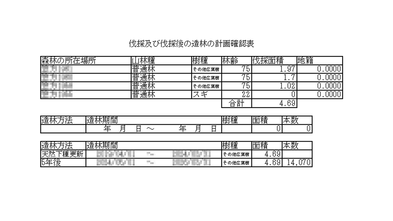 計画確認票