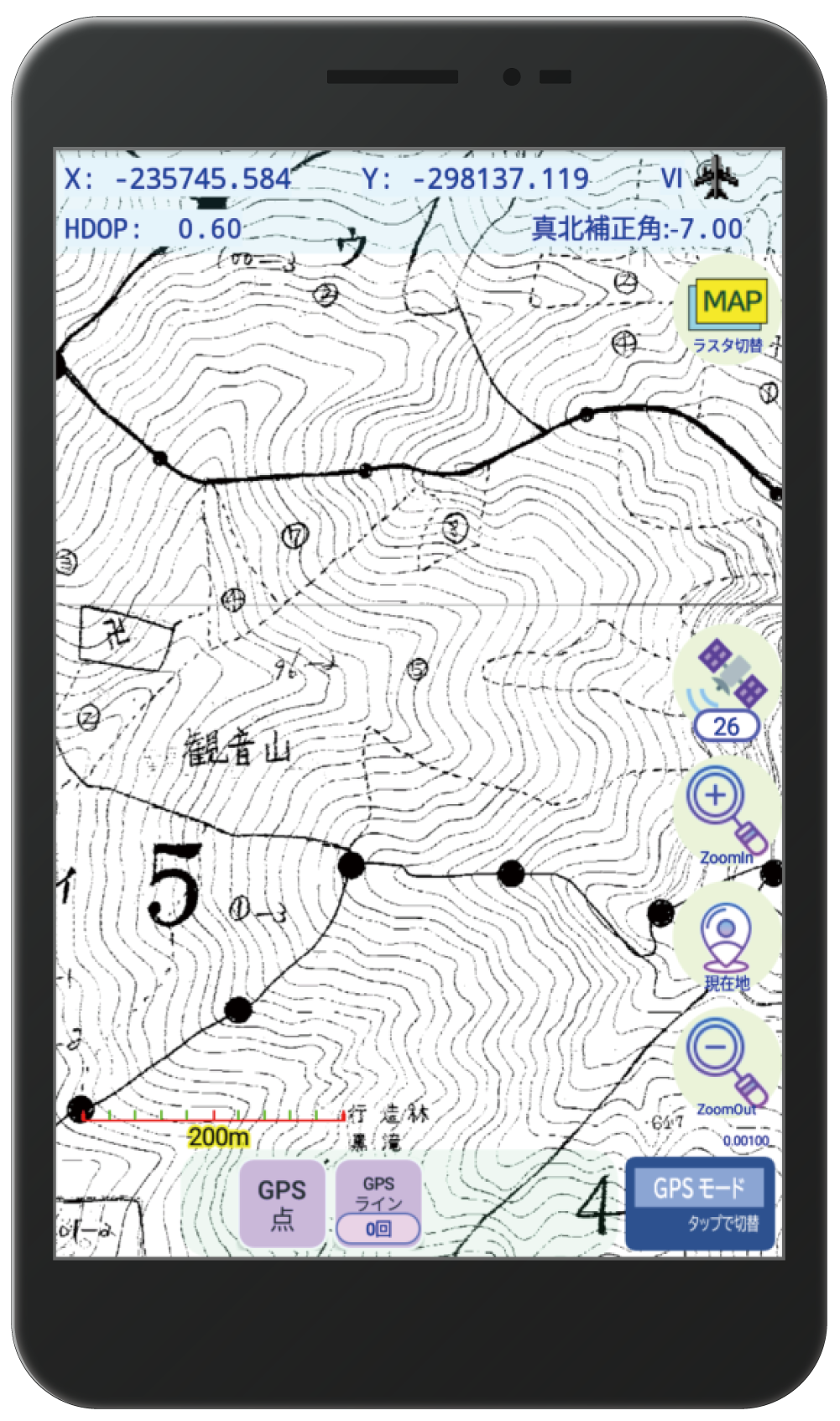 レーザーコンパス・GPS/GNSS測量対応